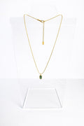 Green Natural Stone Pendant Necklace