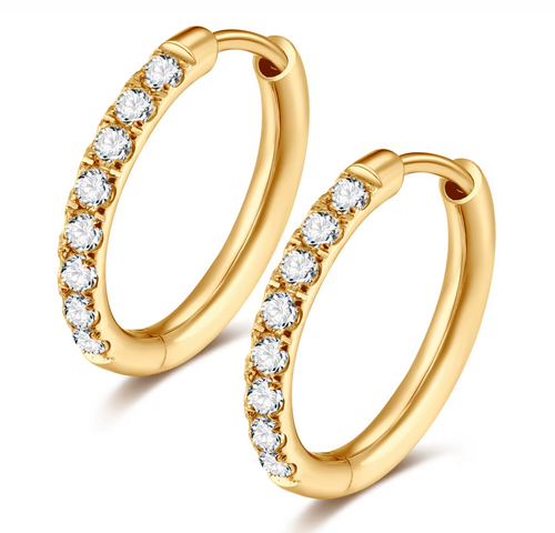 Cubic Zirconia Hoop Earring