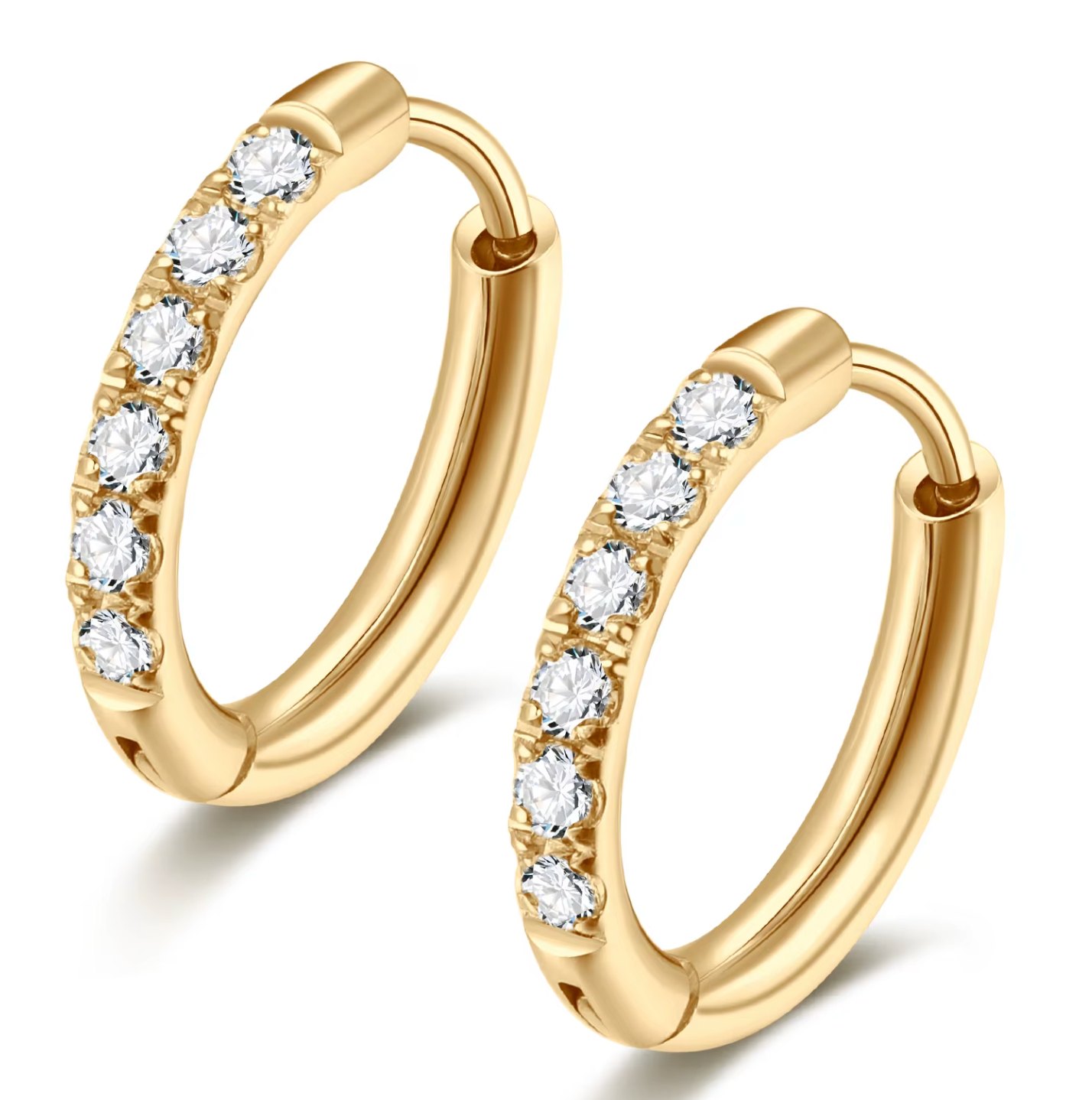 Cubic Zirconia Hoop Earring