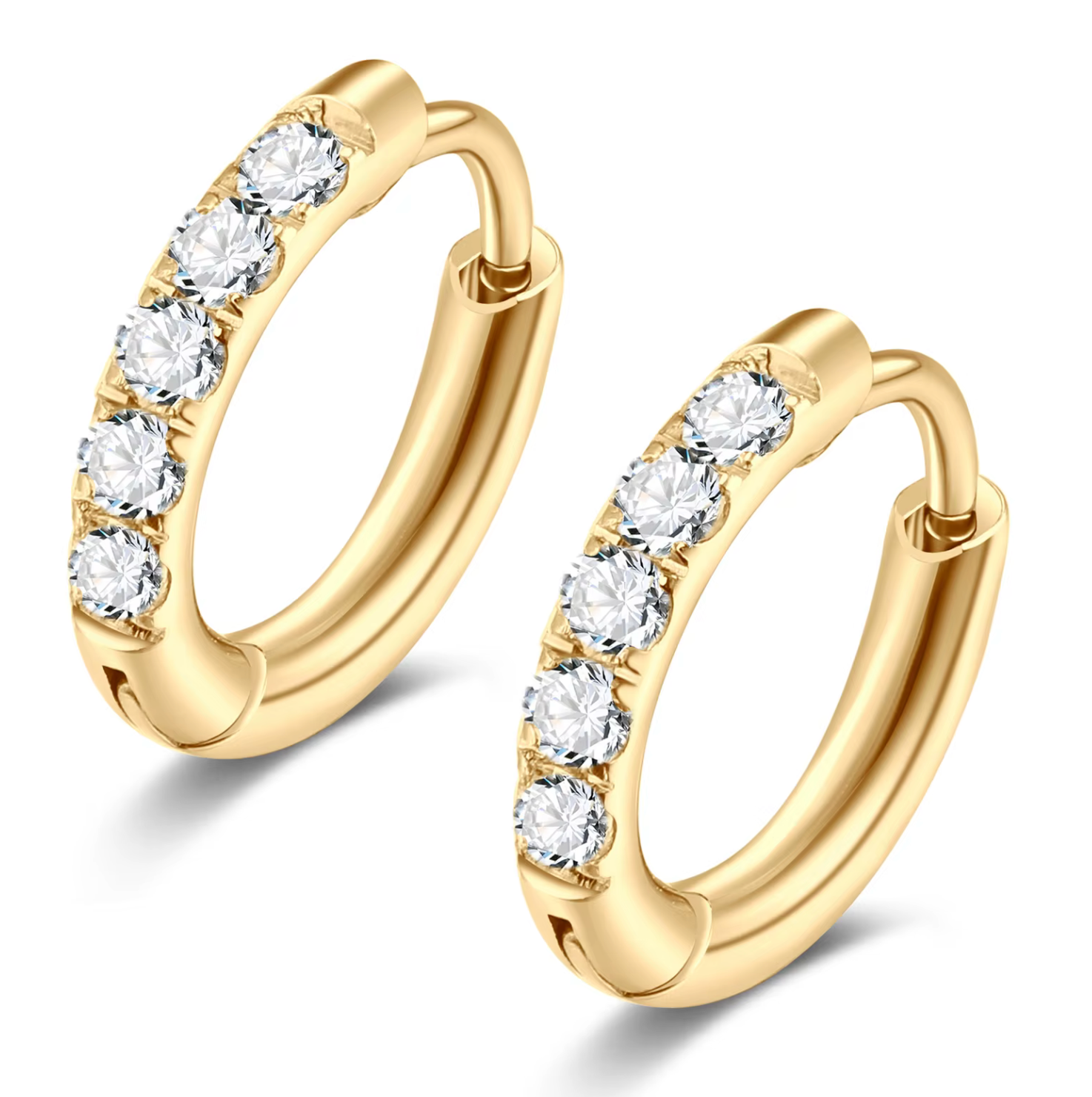 Cubic Zirconia Hoop Earring