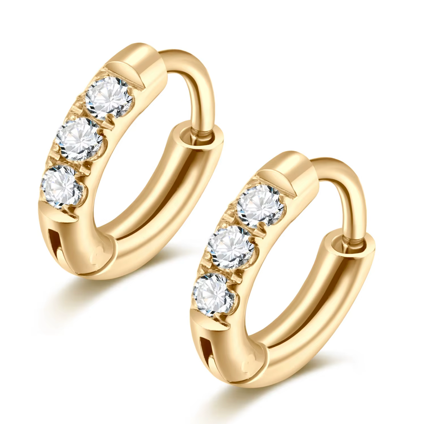 Cubic Zirconia Hoop Earring