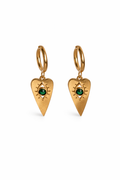 Heart Devils Eye Pendant Green