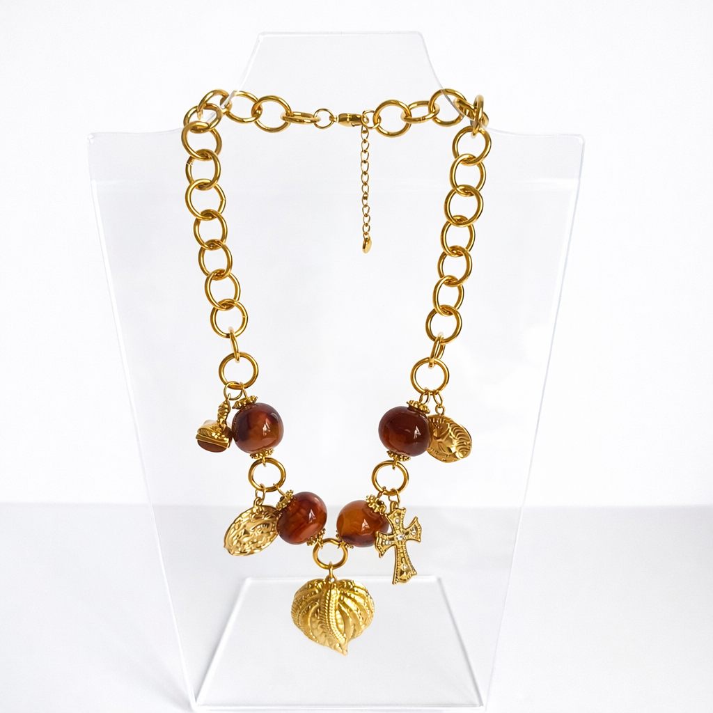 Geometric Cross Pendant Necklace