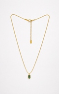 Green Natural Stone Pendant Necklace