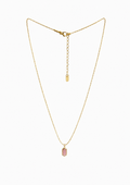 Pink Natural Stone Pendant Necklace